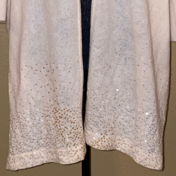 Wool blend angora wrap with sequins - Picture 5 of 7